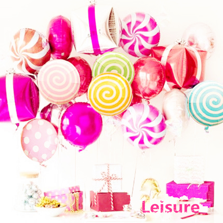 ǳ 6pcs / lot 18inch Ѹ ǳ ˷̴ ȣ ǳ   balony globos   峭 /Balloons 6pcs/lot 18inch lollipop balloon Aluminum Foil balloons helium Ca